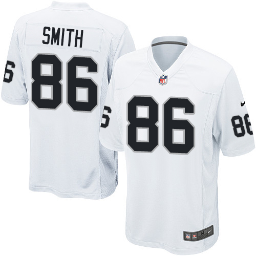 Youth Game Lee Smith Nike Jersey White Road - #86 NFL Oakland Raiders